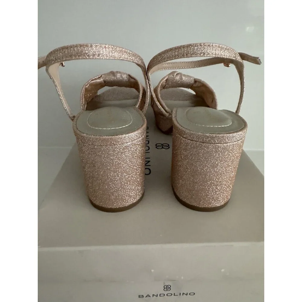 Bandolino Prezley Women's Prezley Heeled Sandal champagne rose Gold size 8.5